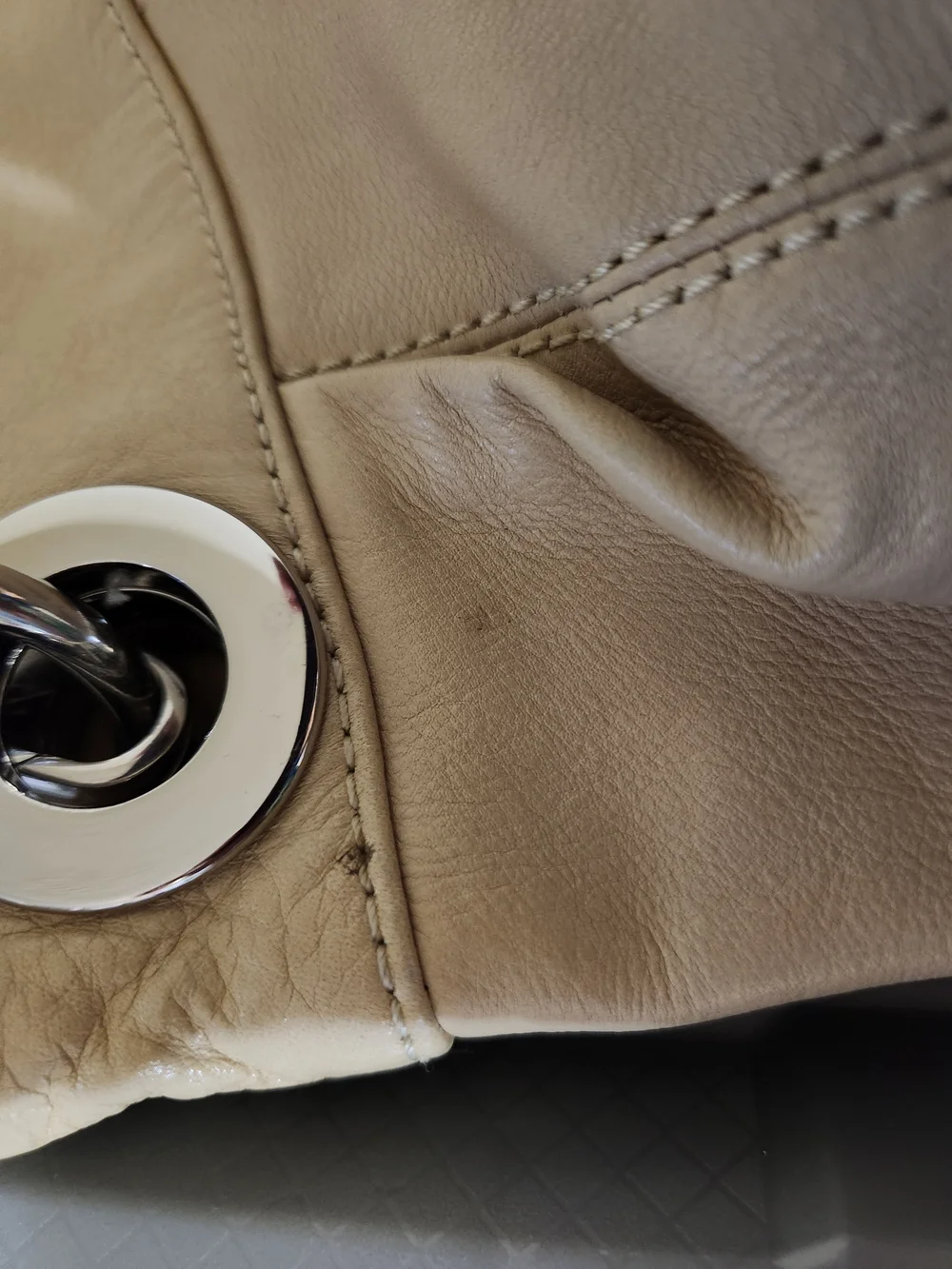 Coach Leather Shoulder Bag in Cream